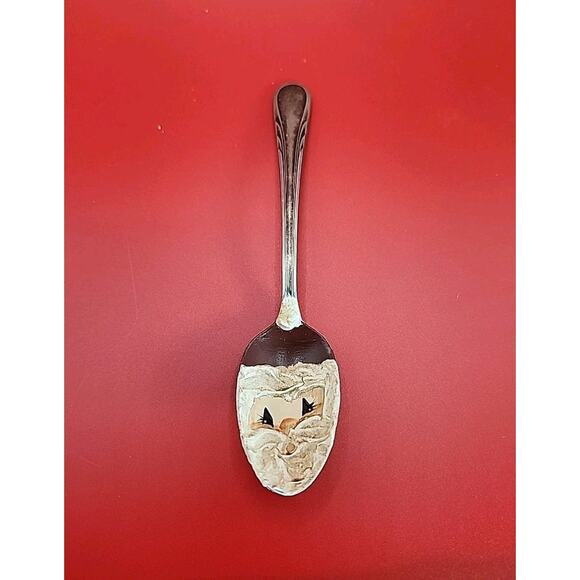 Vtg 1938 R.C.Co Argyle Silverplate Tablespoon 6" HANDPAINTED Santa Clause - Picture 1 of 7